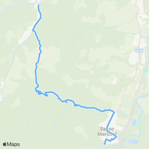 Tper BO Sasso Marconi - Mongardino - Calderino - Ponte Rivabella map