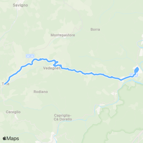 Tper BO Marzabotto Stazione F.S. - Vedegheto - Tole map