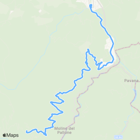 Tper BO Porretta Terme - Ponte della Venturina - Granaglione - Casa Forlai map