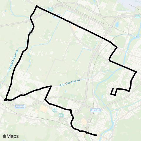 Tper BO Barca - Borgo Panigale - Z.I. Zola Predosa - Z.I. Casalecchio map