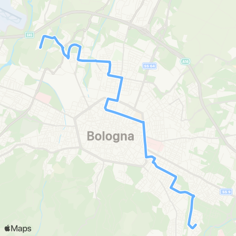 Tper BO Noce - Bertalia - Stazione Centrale - Orti - Foscherara map