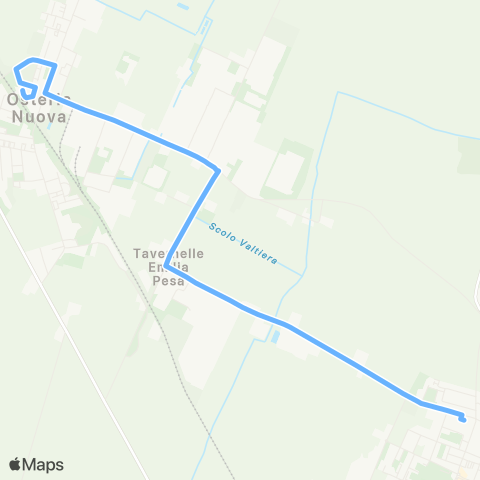 Tper BO Calderara Municipio - Osteria Nuova Stazione F.S. map