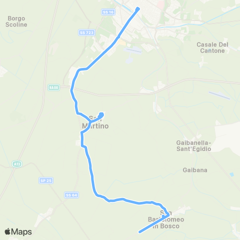 Tper FE Linea 347 (A) map