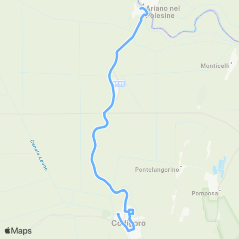 Tper FE Taxibus Nord Est Linea 6 map