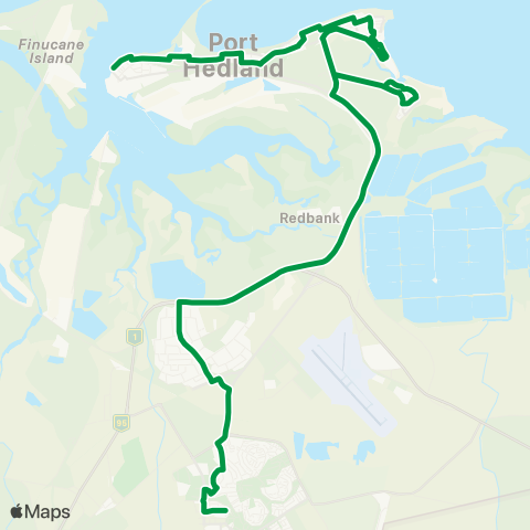TransHedland South Hedland - Port Hedland map