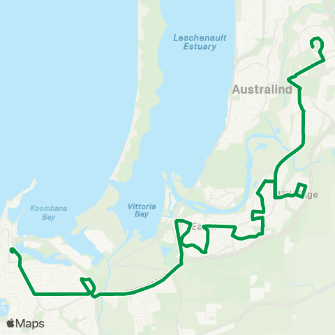 TransBunbury Bunbury - Eaton map