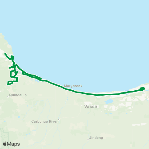 TransBusselton Busselton - Dunsborough map