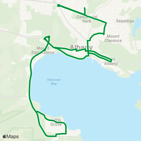 TransAlbany Albany - Little Grove map