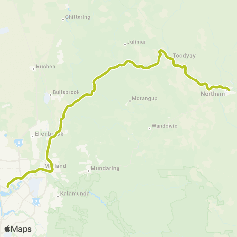 Transwa AvonLink map