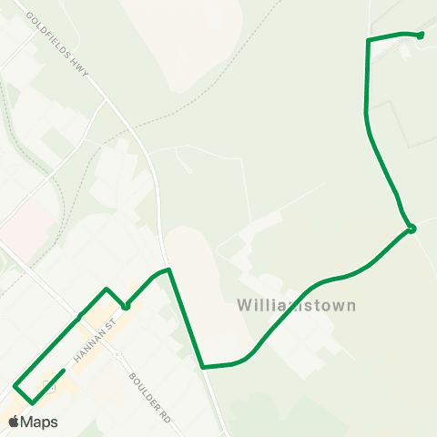 TransGoldfields Kalgoorlie - St Barbaras Square map