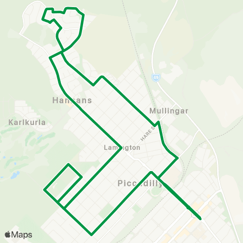 TransGoldfields Kalgoorlie - Hannans map