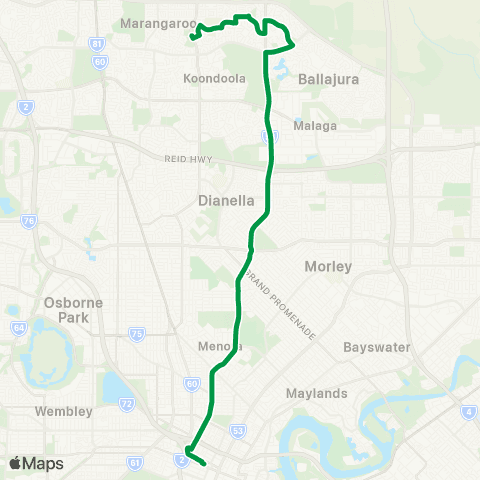 Transperth  map
