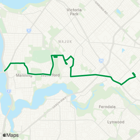 Transperth Fremantle - Rockingham map