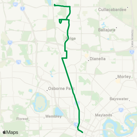 Transperth Perth - Kingsway City map
