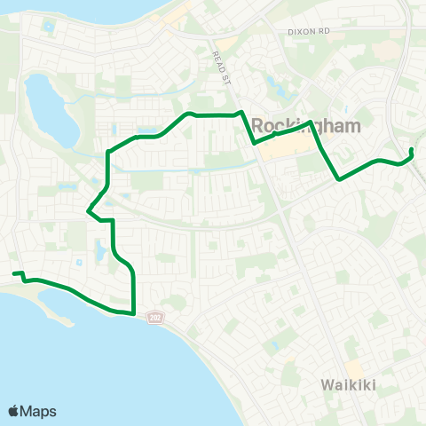 Transperth Rockingham - Shoalwater map