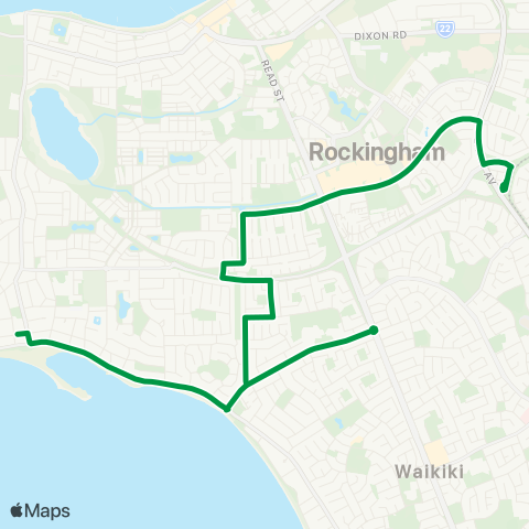 Transperth Rockingham - Shoalwater map