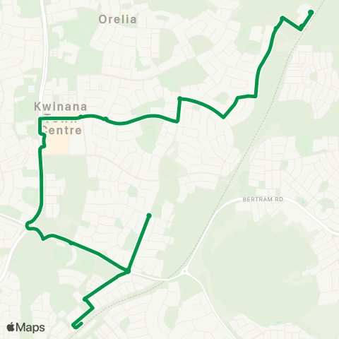 Transperth Kwinana - Wellard map
