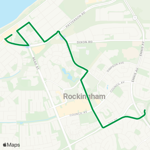Transperth Rockingham - Rockingham Foreshore map