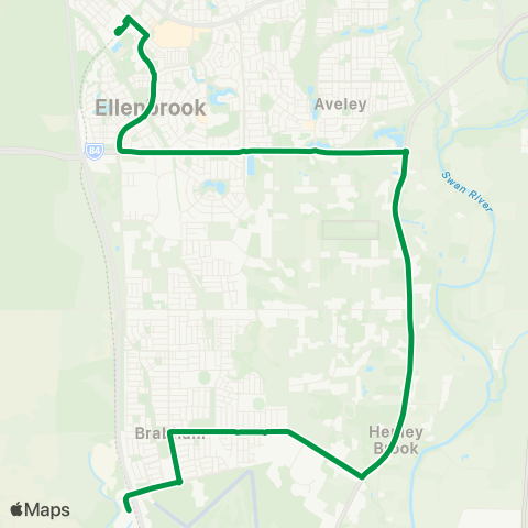 Transperth Morley - Midland map