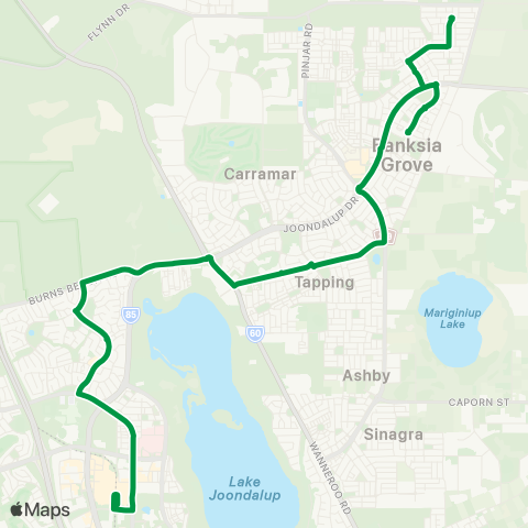 Transperth Joondalup - Banksia Grove map