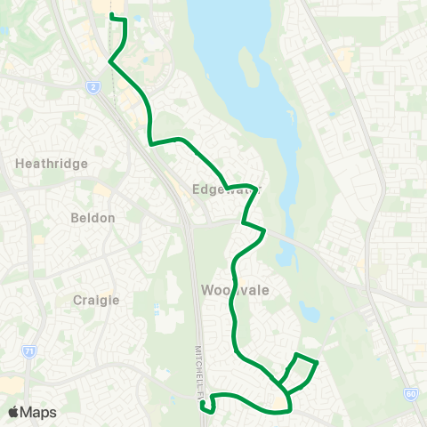 Transperth Whitfords - Joondalup map