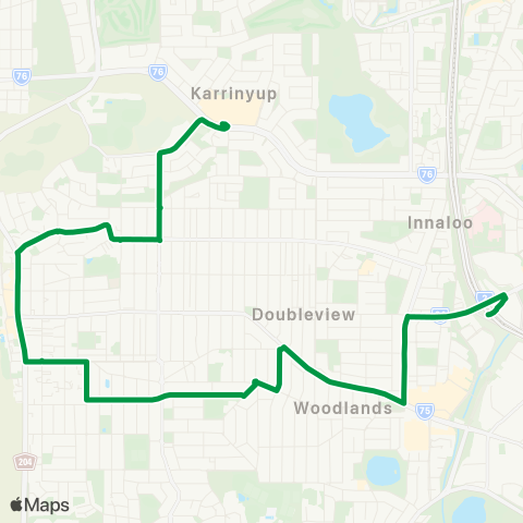 Transperth Stirling - Scarborough Beach map