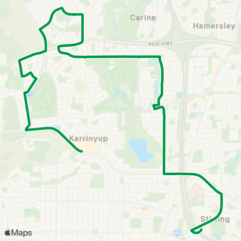 Transperth Stirling - Karrinyup bus map