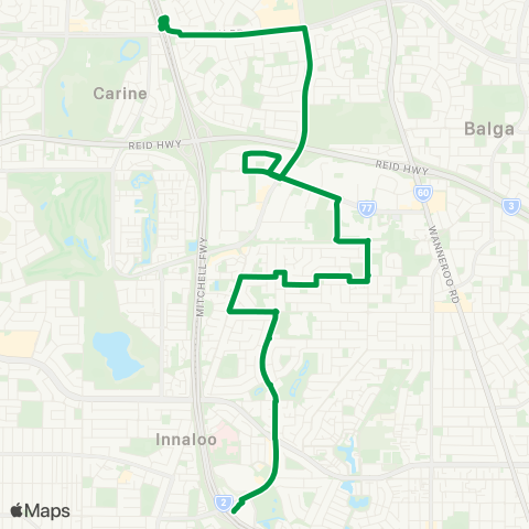 Transperth Stirling - Warwick map