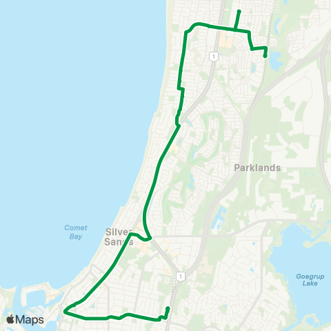 Transperth Mandurah - Madora Bay map