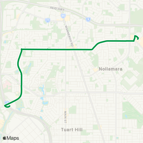 Transperth Stirling - Mirrabooka map