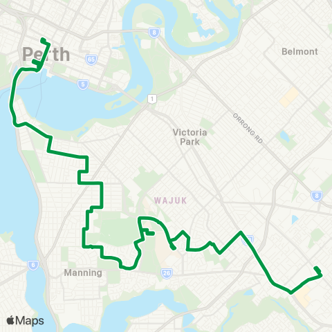 Transperth Elizabeth Qy - Cannington map