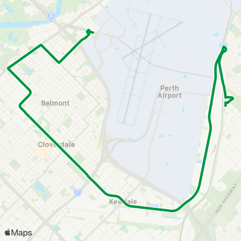 Transperth Elizabeth Qy - Kewdale map