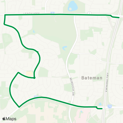 Transperth Bull Creek - Murdoch map