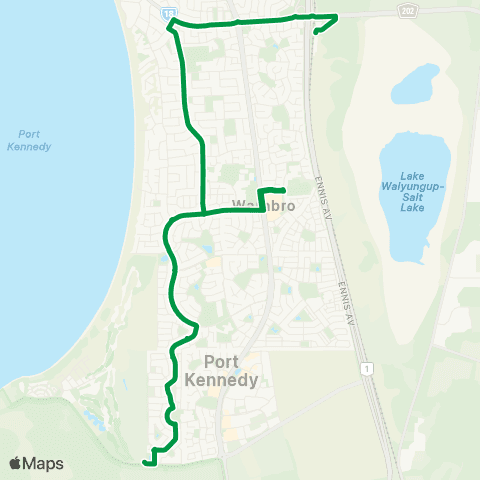 Transperth Warnbro - Port Kennedy map