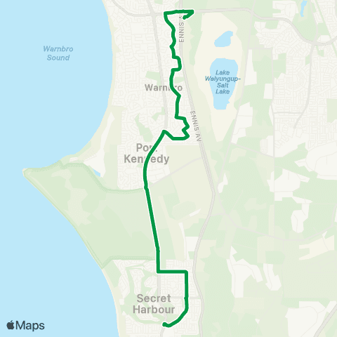 Transperth Warnbro - Secret Harbour map