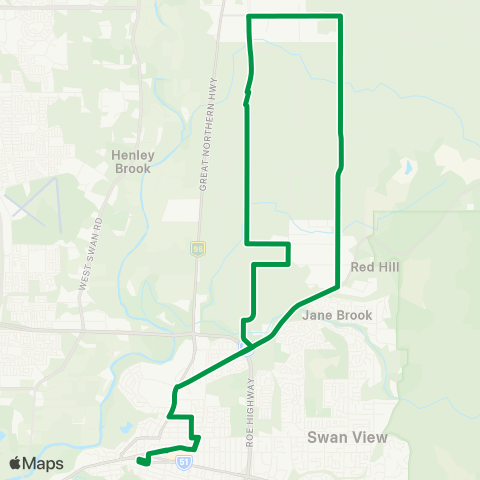 Transperth Midland - Baskerville map