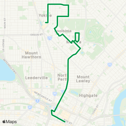 Transperth Perth - Dog Swamp map