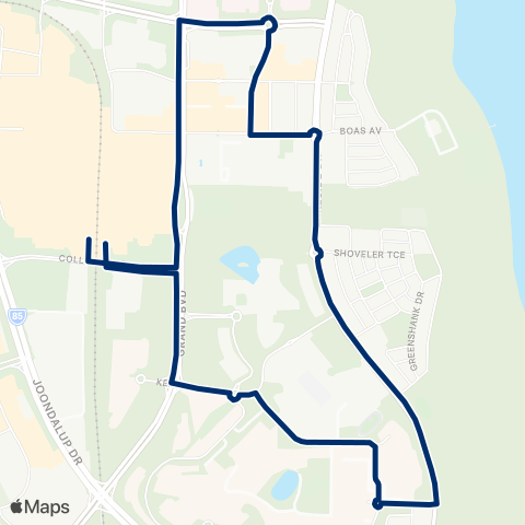 Transperth Blue CAT map