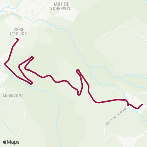 TPF - Transports publics fribourgeois Pont-la-Ville - La Roche FR, école map