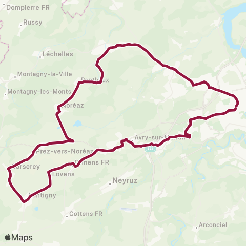 TPF - Transports publics fribourgeois Fribourg/Freiburg, gare rout. - Fribourg/Freiburg, gare rout. map