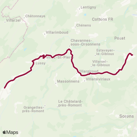 TPF - Transports publics fribourgeois Fribourg/Freiburg, gare rout. - Romont FR, gare map