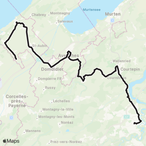 TPF - Transports publics fribourgeois Fribourg/Freiburg, gare rout. - Vallon, Musée romain map