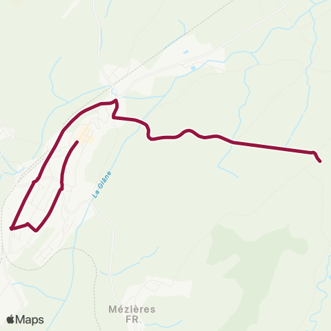 TPF - Transports publics fribourgeois Berlens, village - Romont FR, gare map