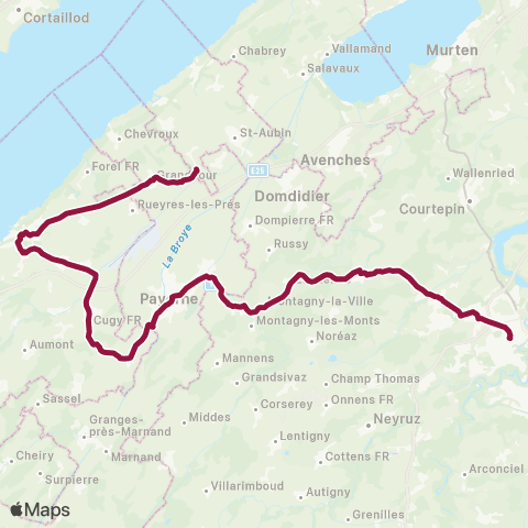 TPF - Transports publics fribourgeois Fribourg/Freiburg, gare rout. - Vallon, Musée romain map