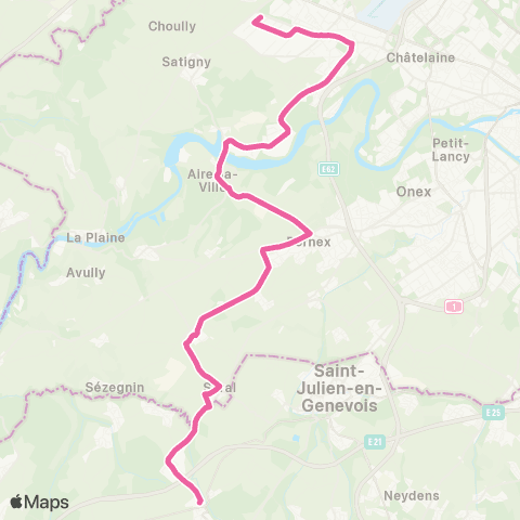 tpg - Transports publics genevois Viry, église - Satigny, Nant-d'Avril map