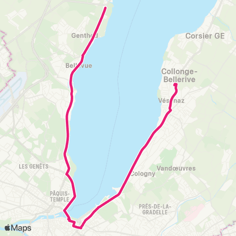 tpg - Transports publics genevois Versoix, La Scie - Collonge-Bellerive, Bois-Caran map