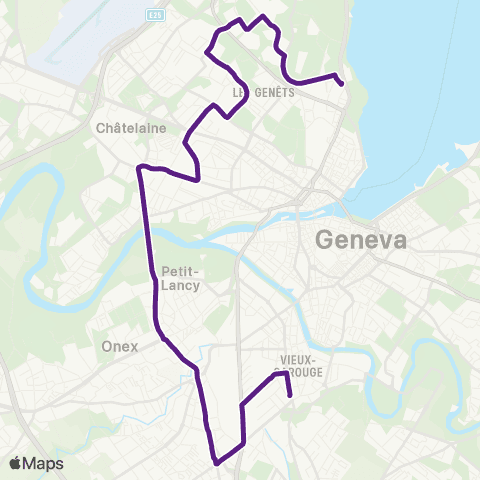 tpg - Transports publics genevois Genève, Jardin Botanique - Carouge GE, Rondeau map