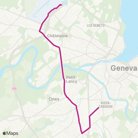 tpg - Transports publics genevois Carouge GE, Tours - Genève-Aéroport, Terminal map