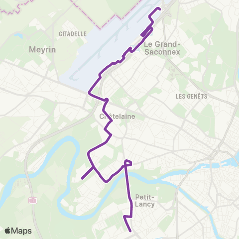 tpg - Transports publics genevois Grand-Saconnex, Tunnel Routier - Petit-Lancy, Les Esserts map