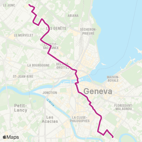 tpg - Transports publics genevois Genève, Crêts-de-Champel - Grand-Saconnex, Gardiol map